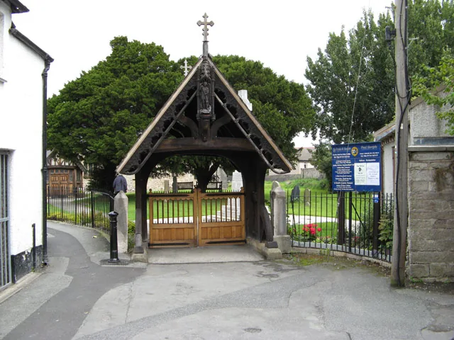 The lych gate into St Michael&rsquo;s churchyard, Abergele