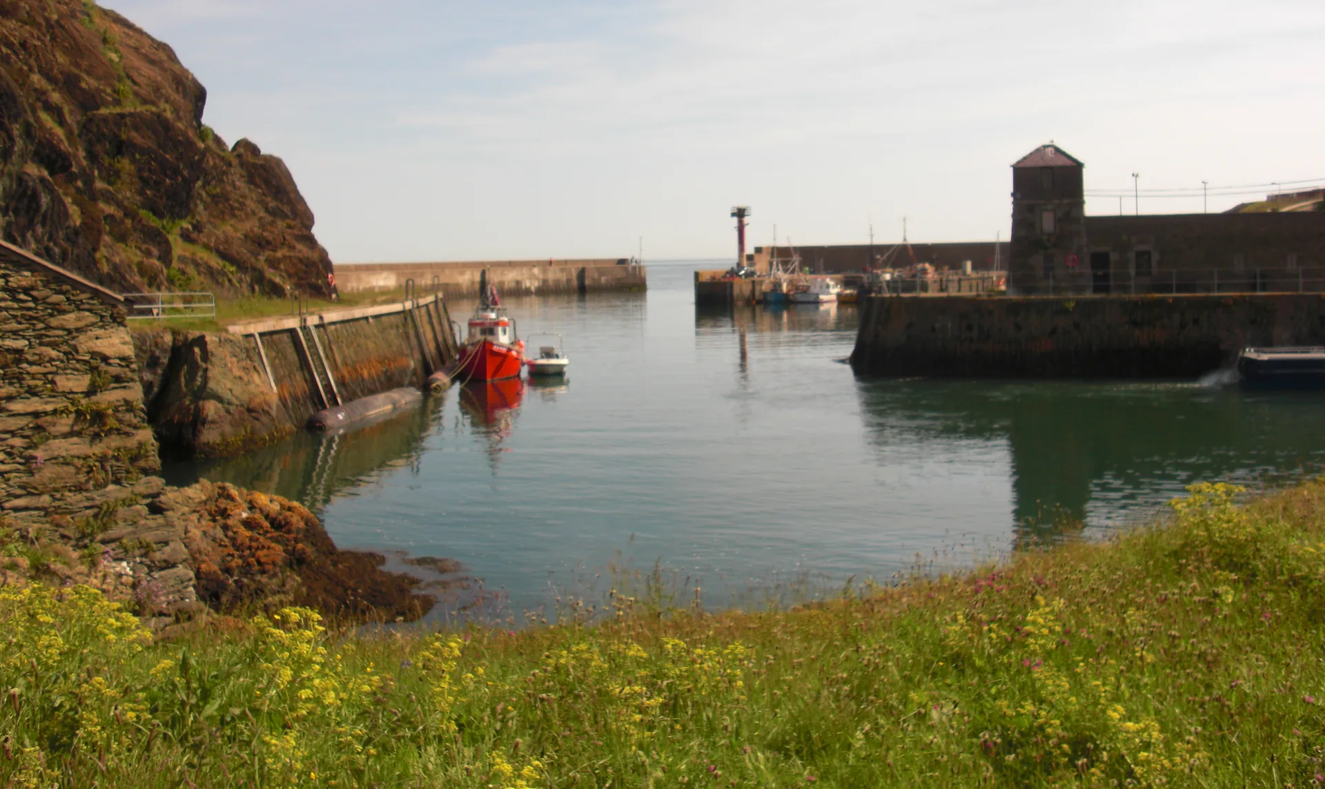 Almwch Harbour, the working port at Porth Amlwch, Anglesey.