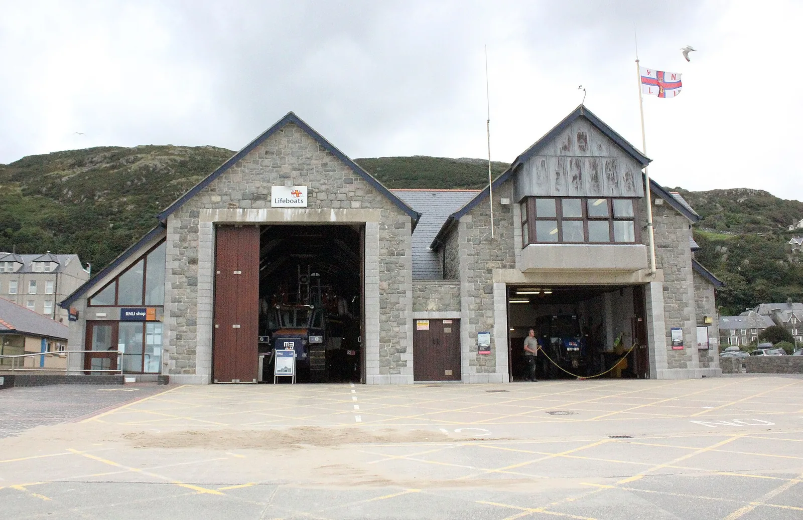 Barmouth RNLI Lifeboat Station on the promenade