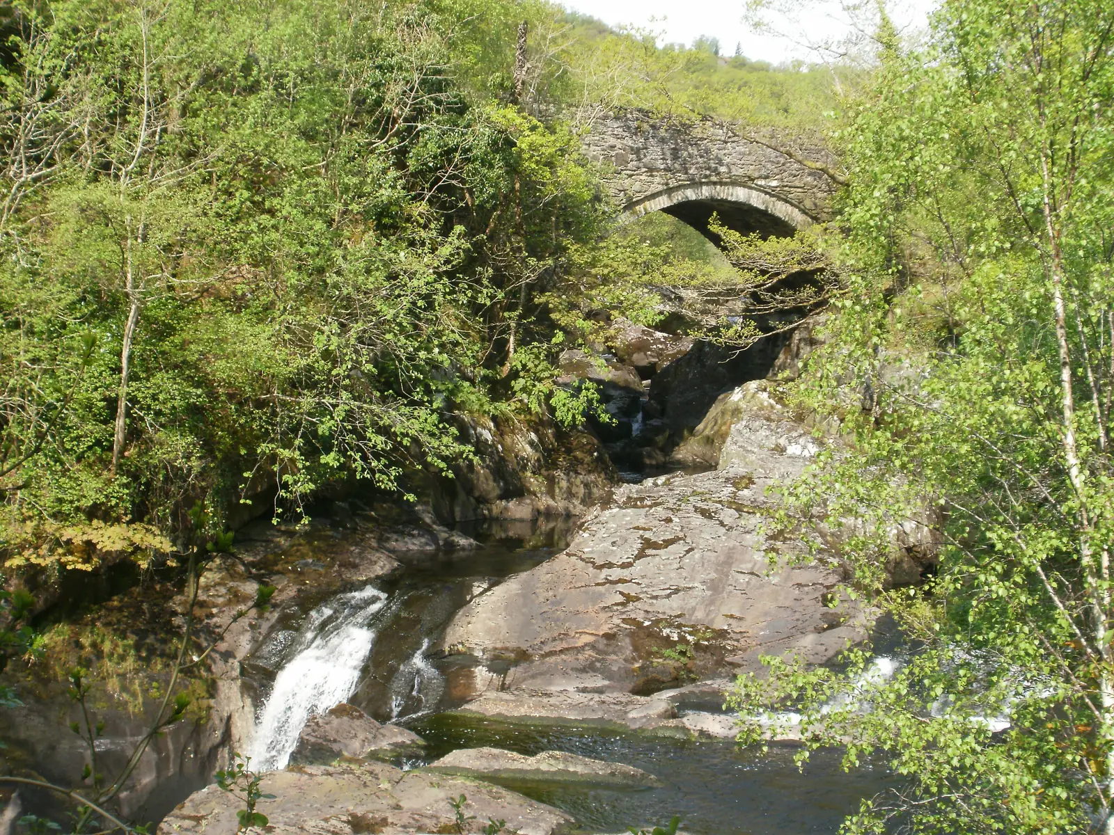 Pont Cyfyng, an old packhorse bridge over the Afon Llugwy near Capel Curig