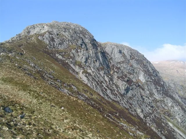 Craig yr Ysfa, seen from Bwlch Eryl Farchog