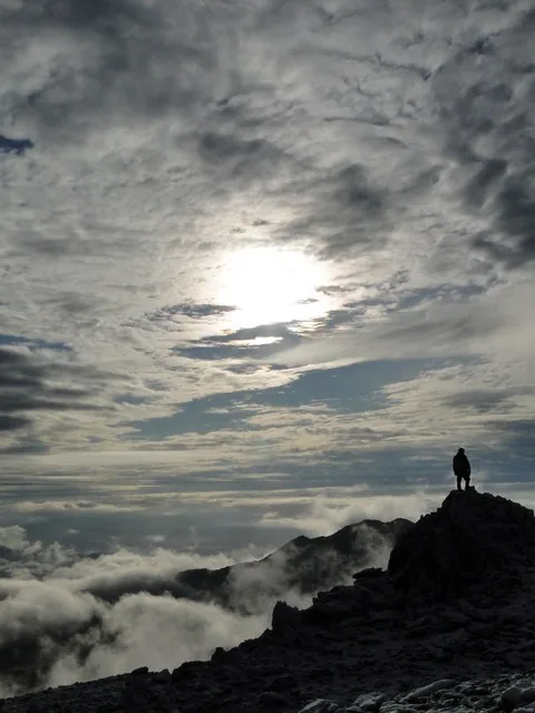 Glyder Fawr, connected to Tryfan via Bwlch Tryfan and Bristly Ridge