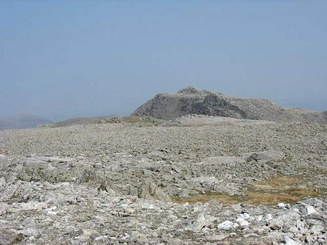 The shattered boulder-field summit plateau of Glyder Fawr