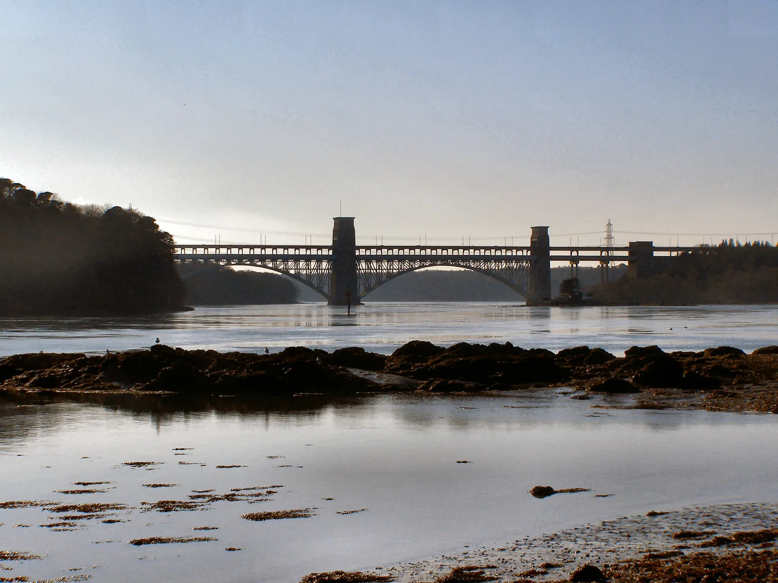 Britannia Bridge, the Anglesey approach