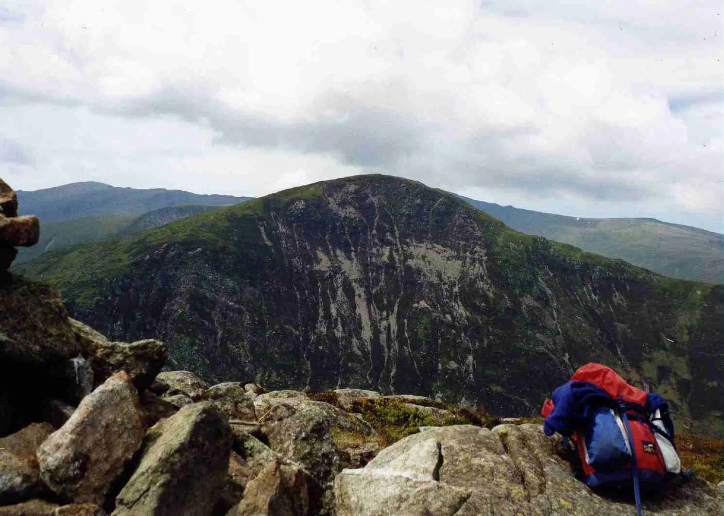 The steep eastern face of Pen Llithrig y Wrach seen across the valley from Creigiau Gleision