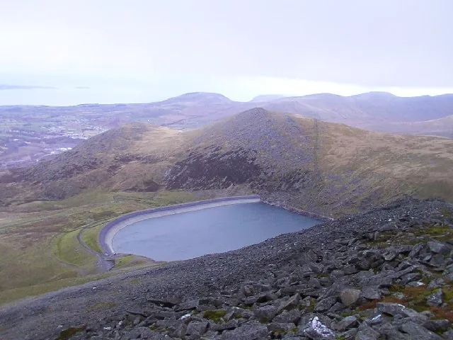 Marchlyn Mawr reservoir seen from Elidir Fawr